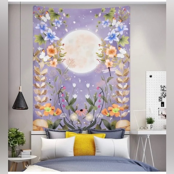 🌖Moonlit Garden Tapestry, Wall Hanging for Room (51.2 x 59.1 Inch)🌖 - Picture 3 of 7